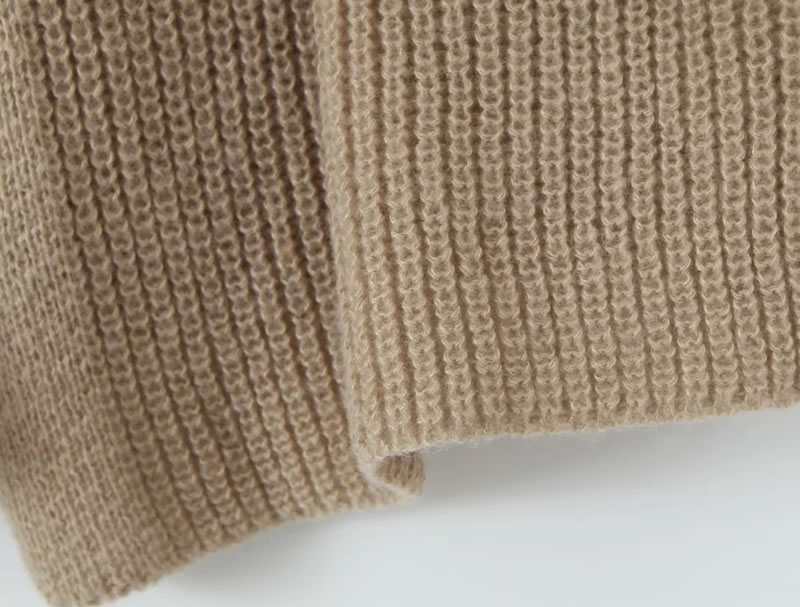 Fashion Khaki Wool Knitted Long Sweater Cardigan,Sweater
