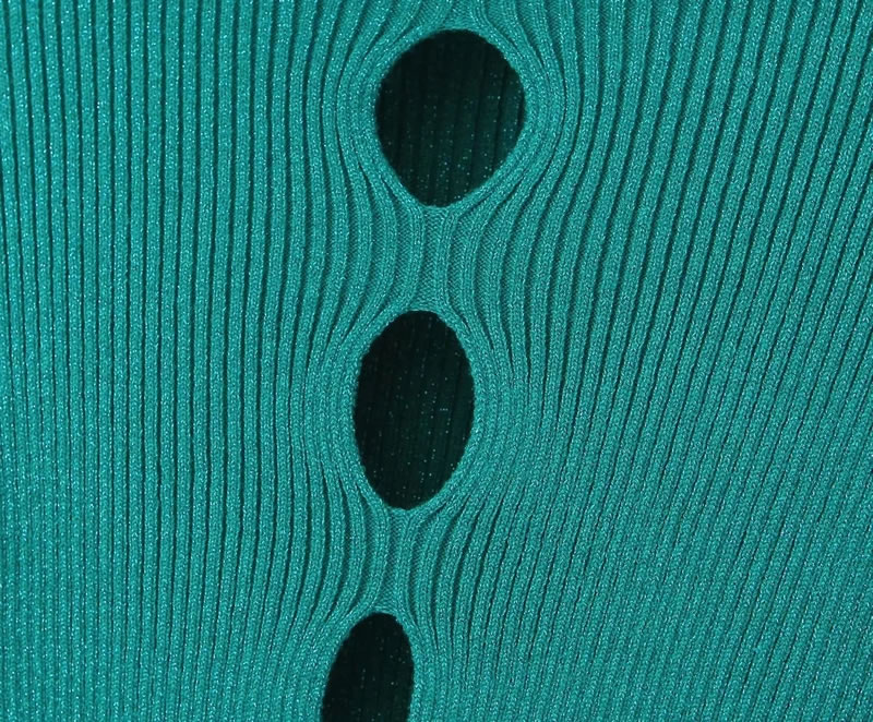 Fashion Malachite Green High Elastic Fungus Knitted Sweater,Sweater