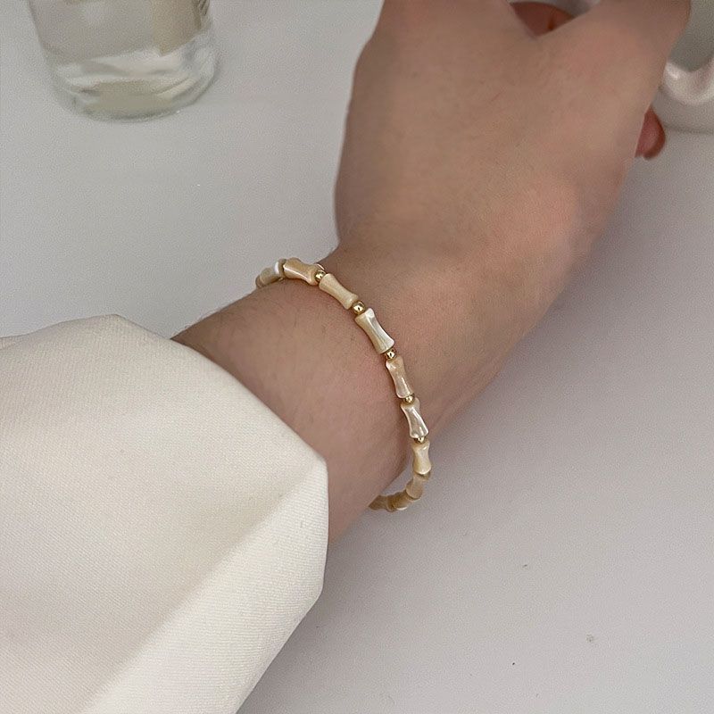 Fashion Gold Bamboo Beaded Bracelet,Bracelets