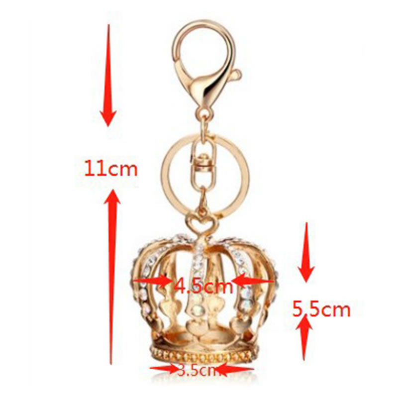 Fashion 3# Alloy Diamond Crown Keychain,Fashion Keychain