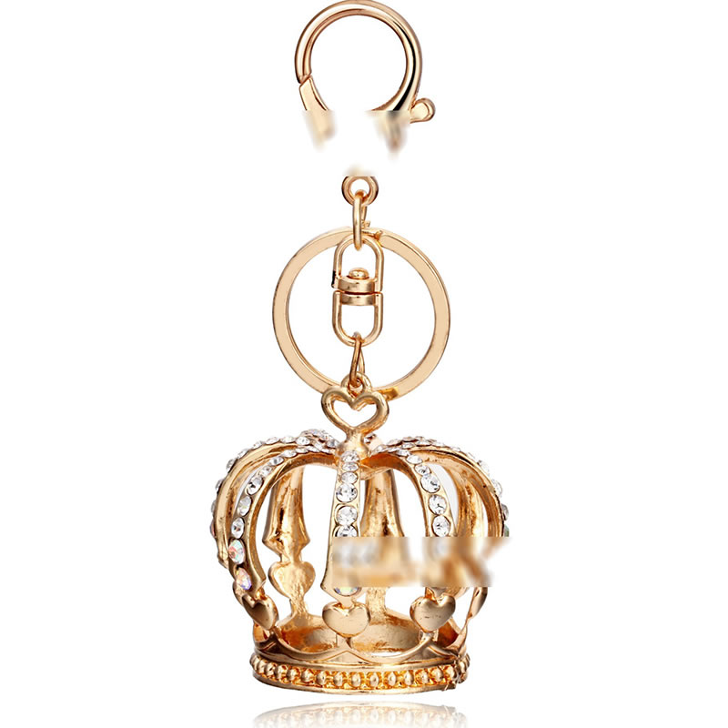 Fashion 3# Alloy Diamond Crown Keychain,Fashion Keychain