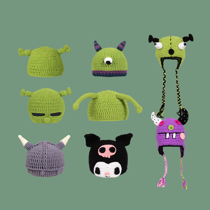 Fashion One-eyed Monster-hat Cartoon Knitted Monster Beanie,Knitting Wool Hats