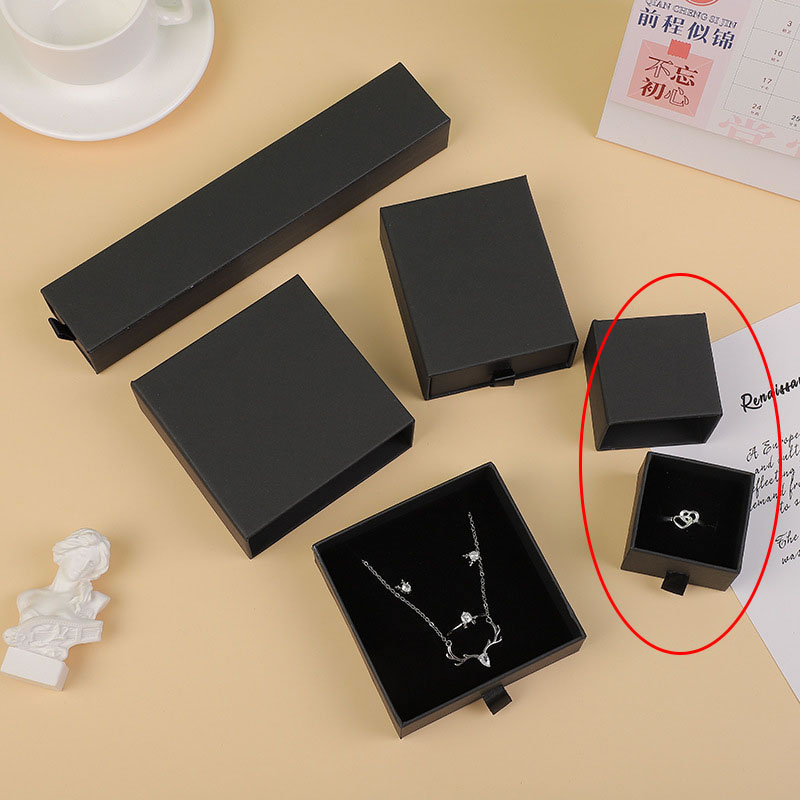 Fashion Ice White Pearlescent 9*9*3.2cm (ring Necklace Earrings Pendant Set Box Drawer Square Jewelry Storage Box,Jewelry Packaging & Displays