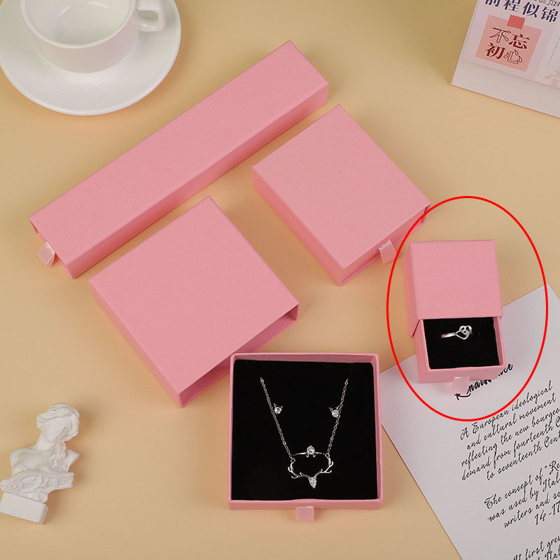 Fashion Kraft Paper 4*21*3cm (necklace Bracelet Hairpin) Drawer Rectangular Jewelry Storage Box,Jewelry Packaging & Displays
