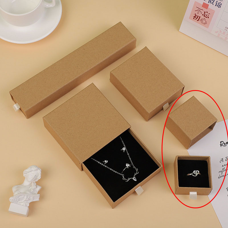 Fashion Kraft Paper 4*21*3cm (necklace Bracelet Hairpin) Drawer Rectangular Jewelry Storage Box,Jewelry Packaging & Displays