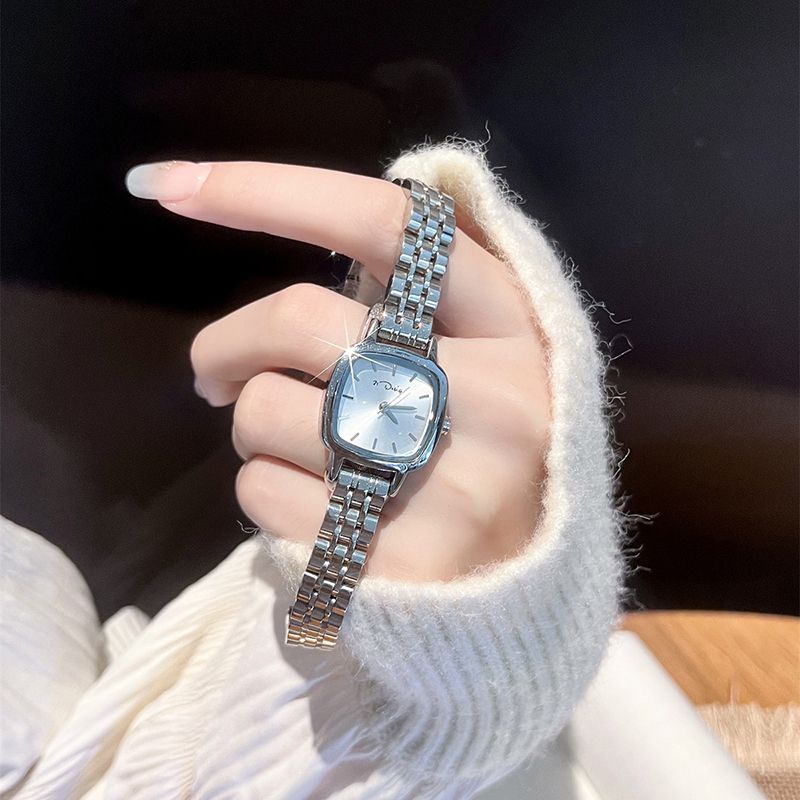 Fashion Flour Stainless Steel Square Dial Watch,Ladies Watches