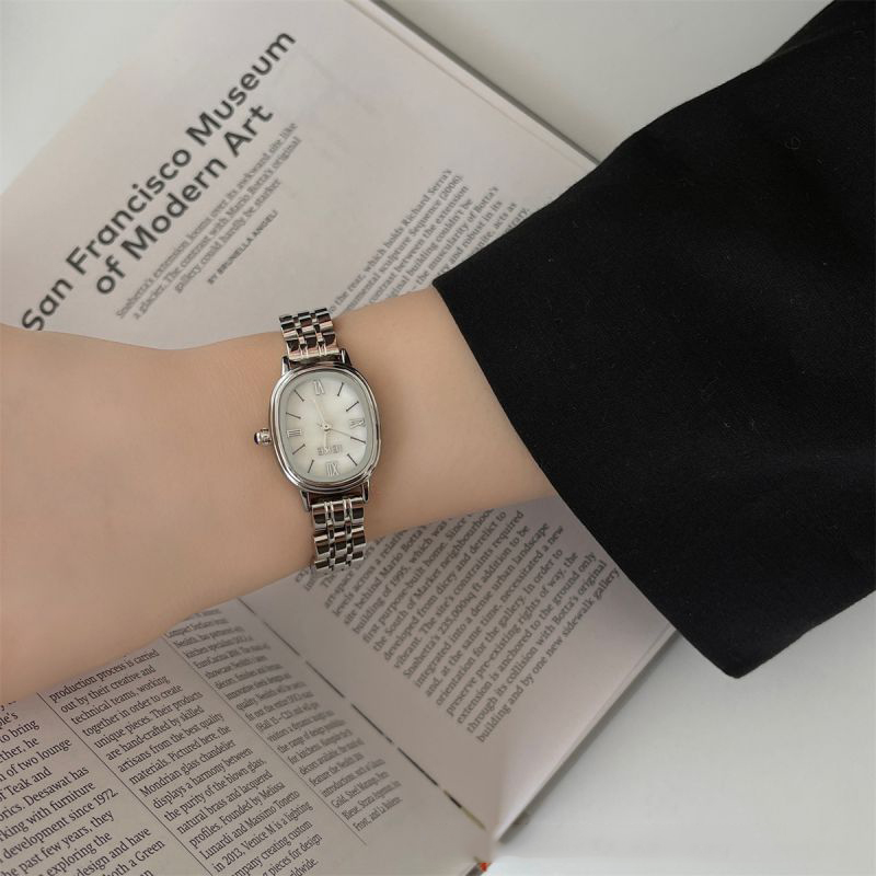 Fashion Gold Belt Stainless Steel Oval Dial Watch,Ladies Watches