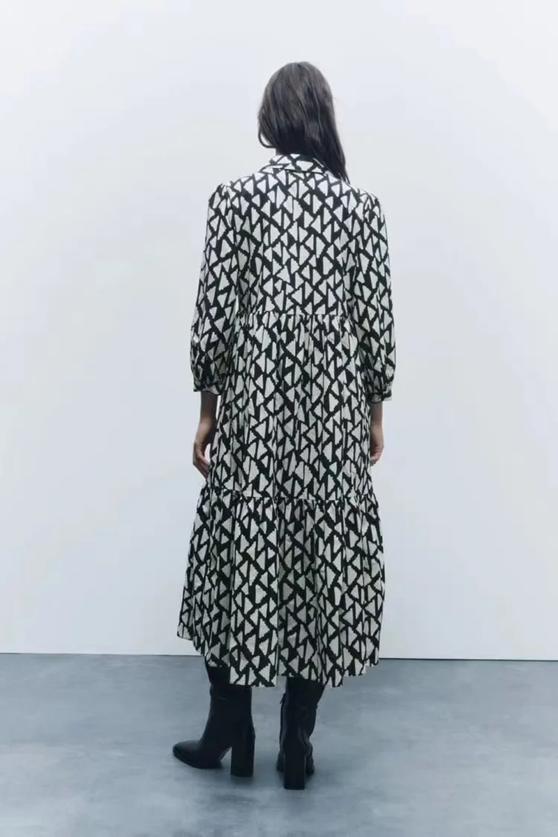 Fashion Printing Polyester Printed Long Skirt,Long Dress