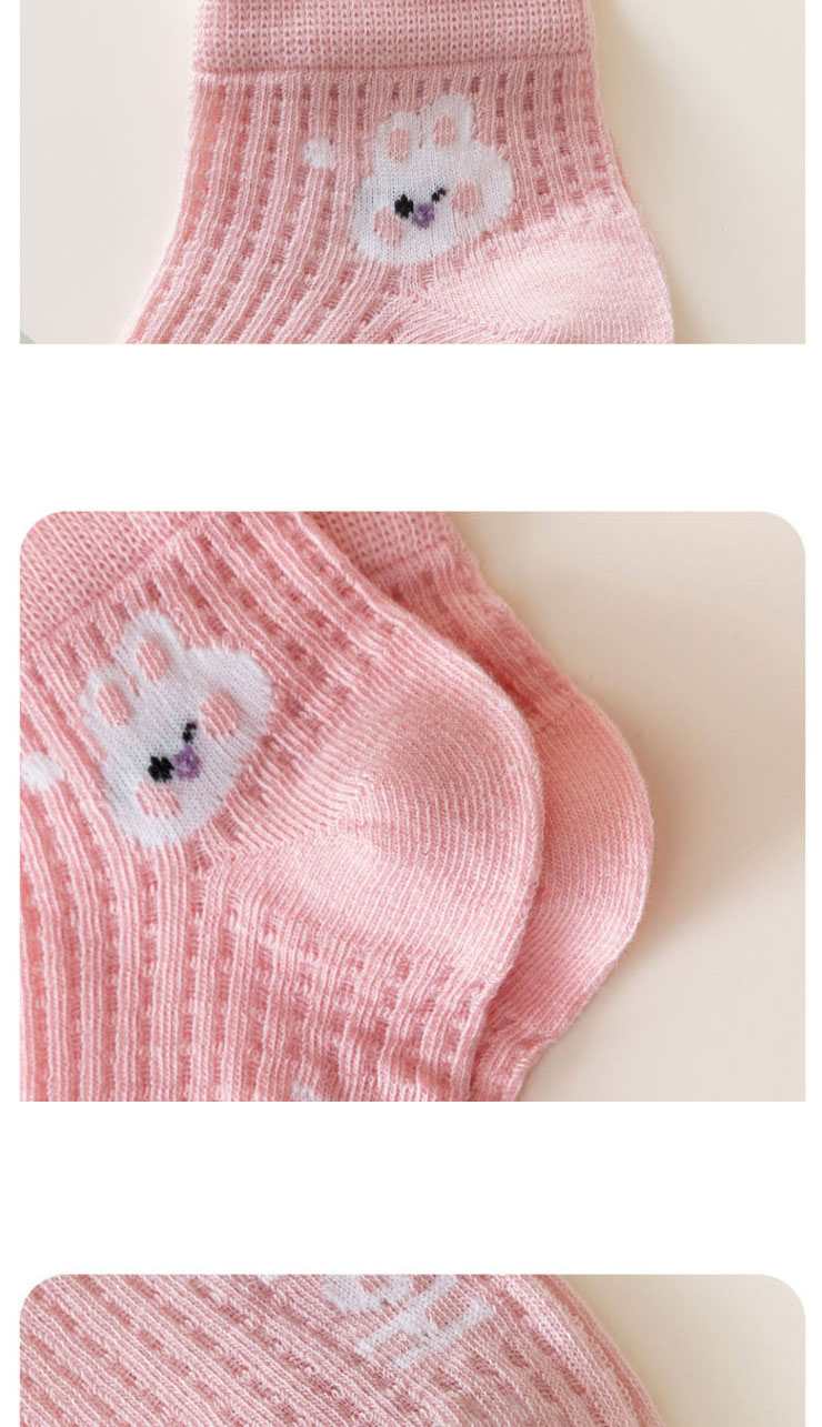 Fashion Brilliant Flowers [spring And Summer Mesh 5 Pairs] Cotton Printed Breathable Mesh Kids Socks,Fashion Socks
