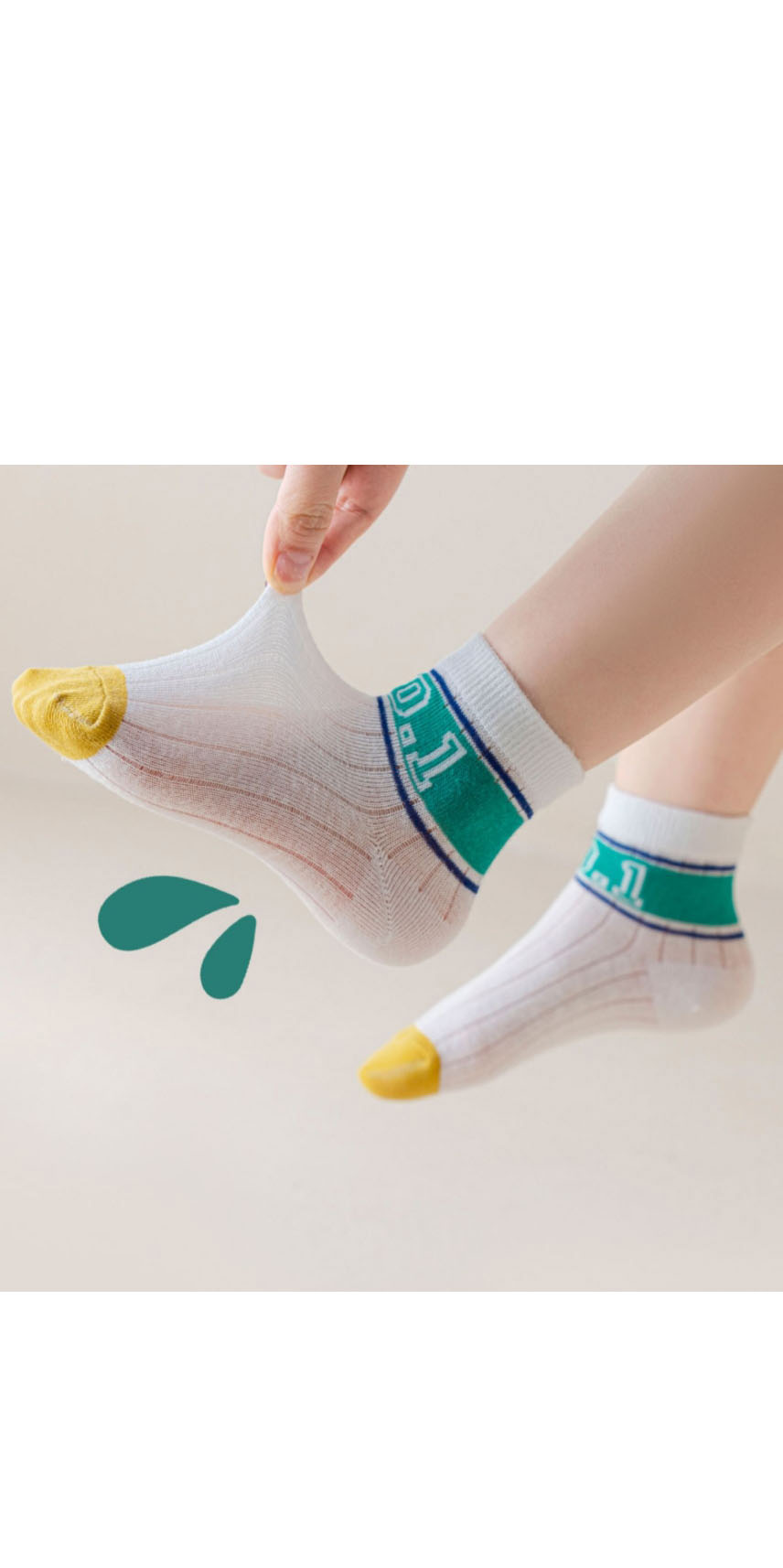 Fashion Blue Elephant [soft Thin Cotton 5 Pairs] Cotton Printed Breathable Mesh Kids Socks,Fashion Socks
