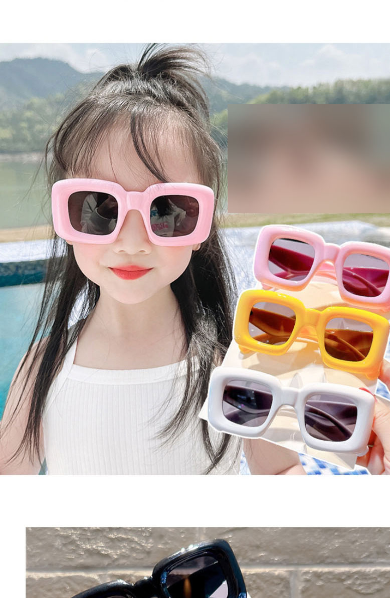 Fashion Pink Net Red Funny Sunglasses [pink Girl Knocks Love] Resin Square Large Frame Sunglasses,Women Sunglasses