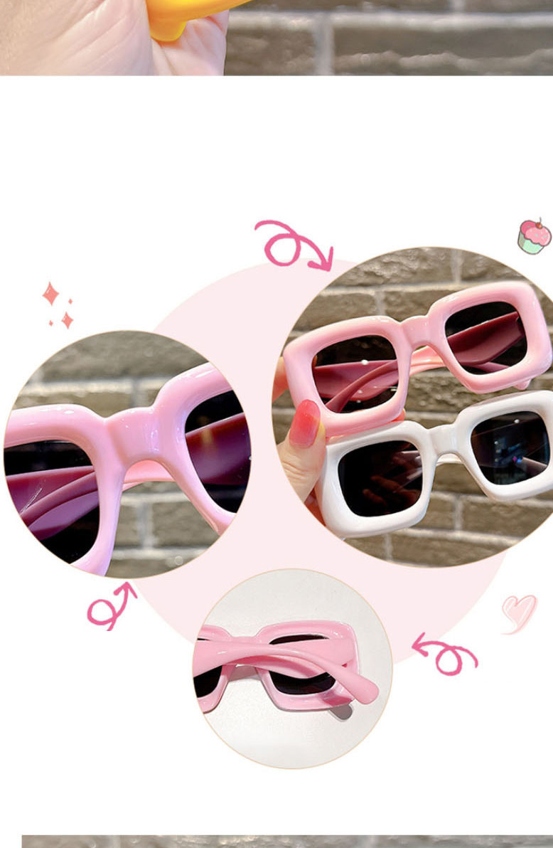 Fashion Pink Net Red Funny Sunglasses [pink Girl Knocks Love] Resin Square Large Frame Sunglasses,Women Sunglasses