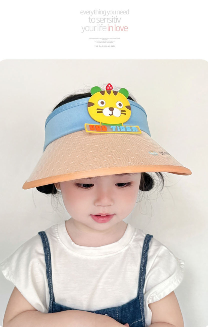 Fashion Big Brim-summer Beige Bear Pc Cartoon Big Brim Empty Sun Hat,Sun Hats