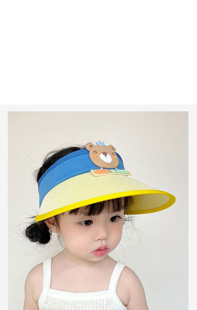 Fashion Big Brim - Light Blue Rainbow Bear Pc Cartoon Big Brim Empty Sun Hat,Sun Hats