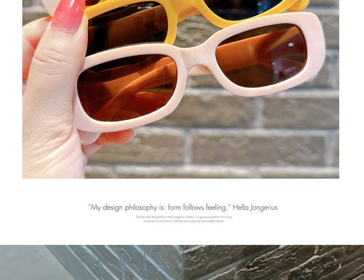 Fashion Pink [single Outfit] Small Resin Square Sunglasses,Women Sunglasses