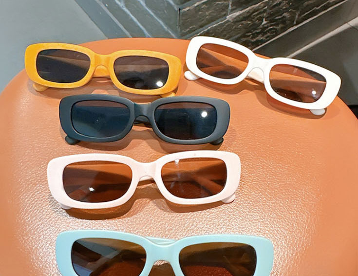 Fashion Yellow [single Pack] Small Resin Square Sunglasses,Women Sunglasses