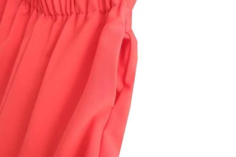 Fashion Pink Polyester Elastic High Waist Shorts,Shorts