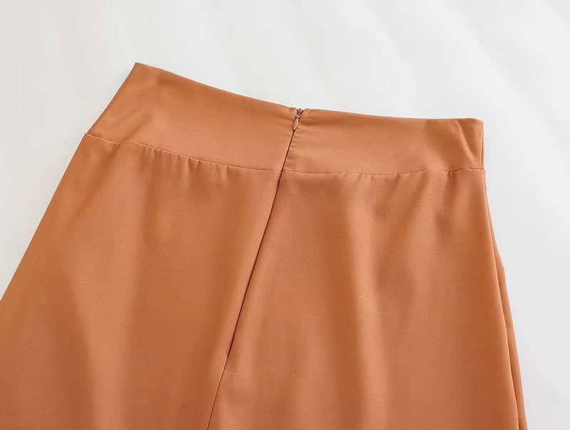 Fashion Turmeric Woven Silk Scarf Print Skirt,Skirts