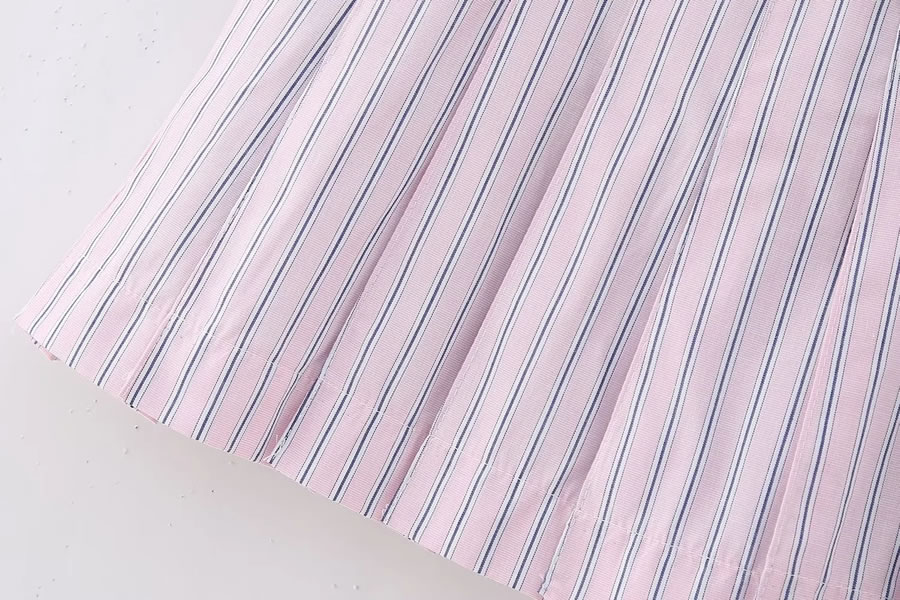 Fashion Pink Striped Patchwork Culottes,Shorts