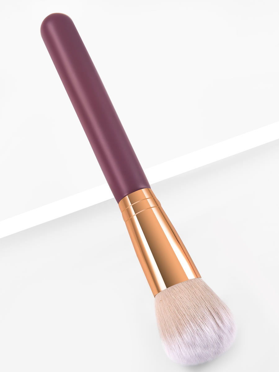 Fashion Fuchsia Single Makeup Brush Blush Loose Powder Fan Shape Makeup Tools,Beauty tools