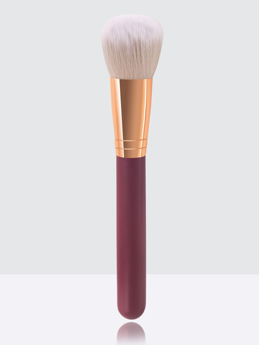 Fashion Fuchsia Single Makeup Brush Blush Loose Powder Fan Shape Makeup Tools,Beauty tools