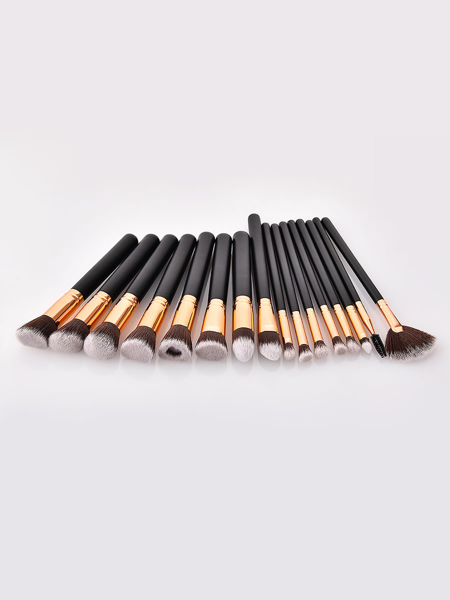 Fashion Black 16pcs Black Large Professional Quality Makeup Brush Set,Beauty tools
