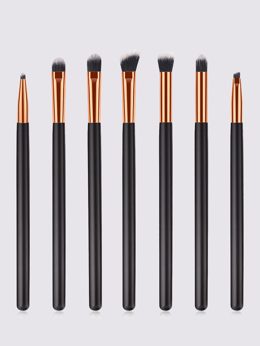 Fashion Black 7 Pcs Black Small Makeup Brush Set,Beauty tools