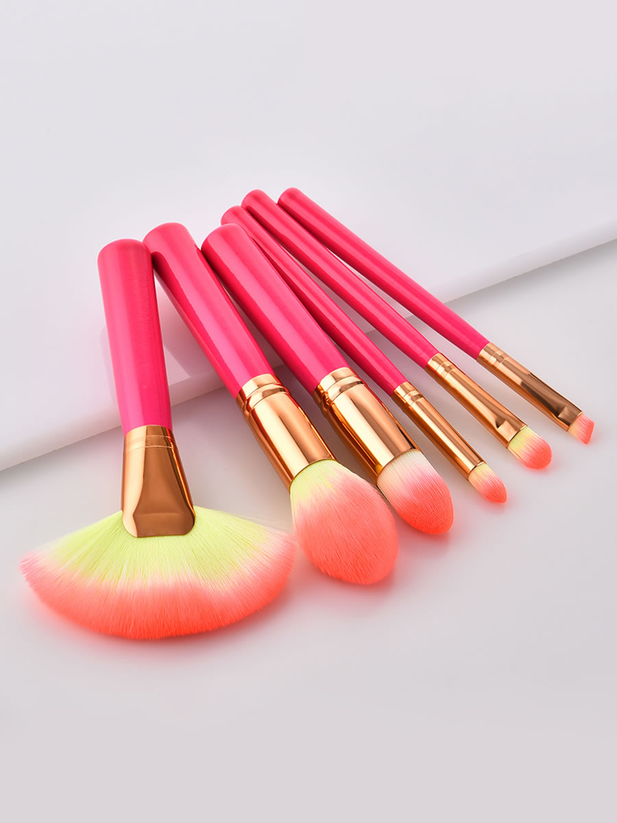 Fashion Pink 6pcs Pink Makeup Brush Set,Beauty tools