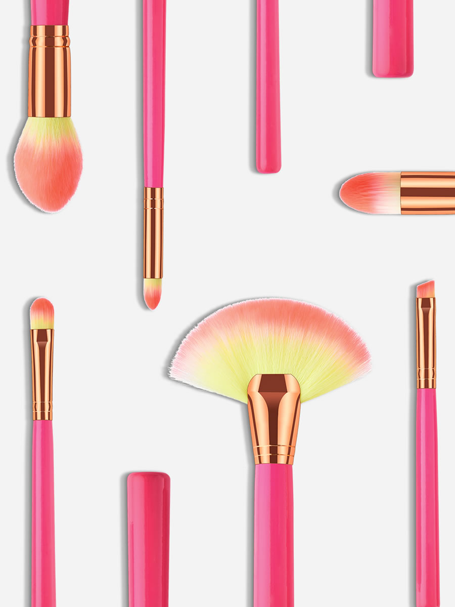 Fashion Pink 6pcs Pink Makeup Brush Set,Beauty tools