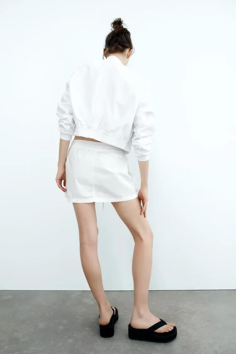 Fashion White Woven Lace Skirt,Skirts
