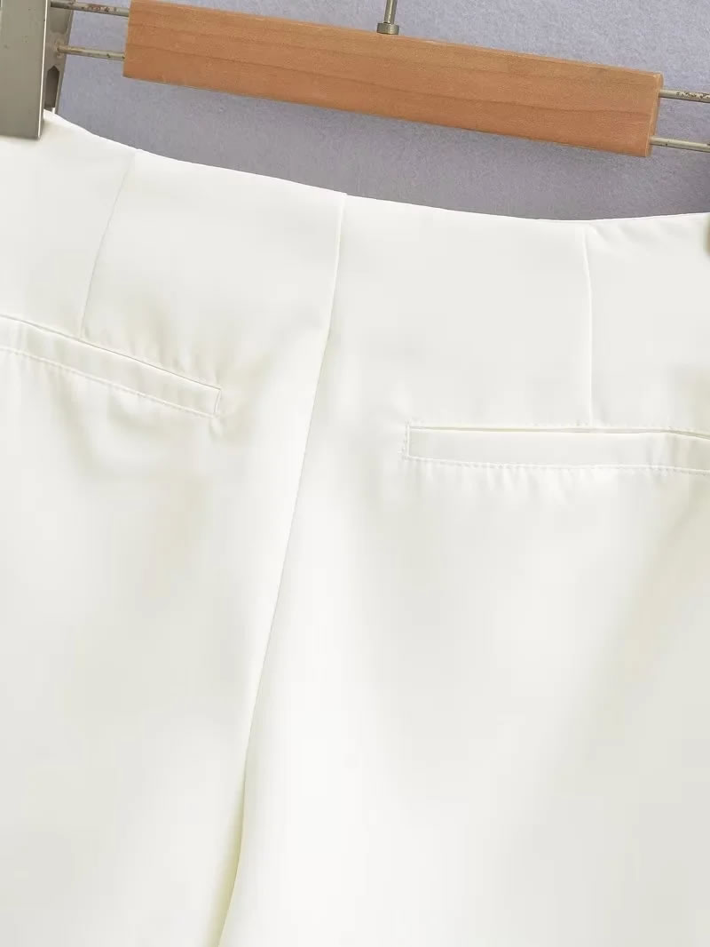 Fashion White Polyester Irregular Culottes,Shorts