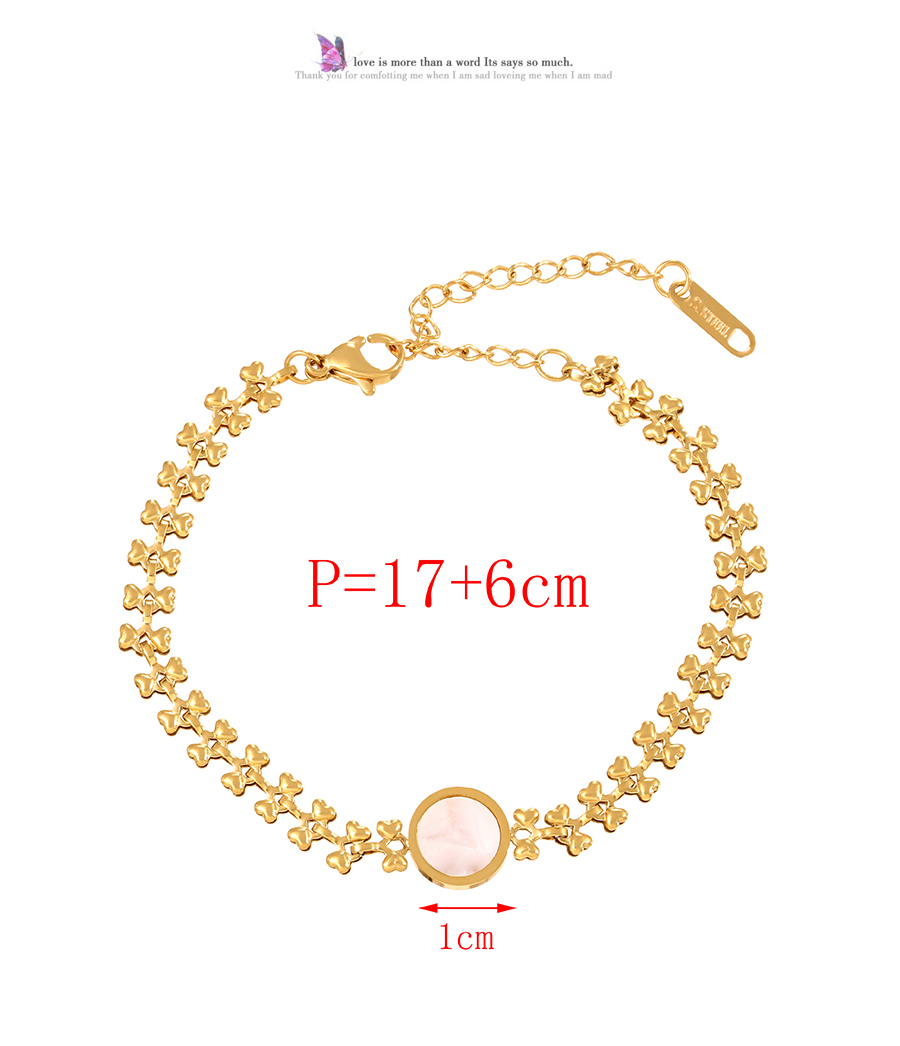 Fashion Gold Titanium Shell Round Bow Bracelet,Bracelets