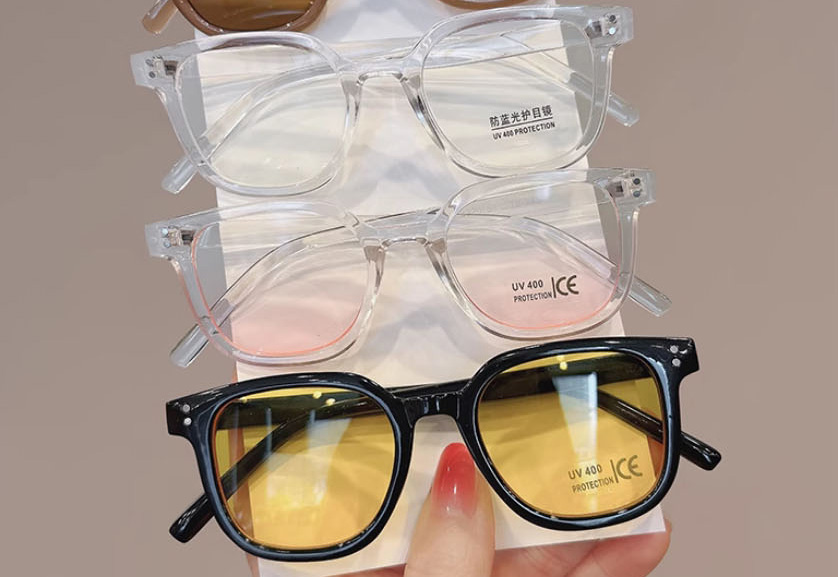 Fashion Transparent Blush Tablet Pc Square Flat Mirror Glasses,Fashion Glasses