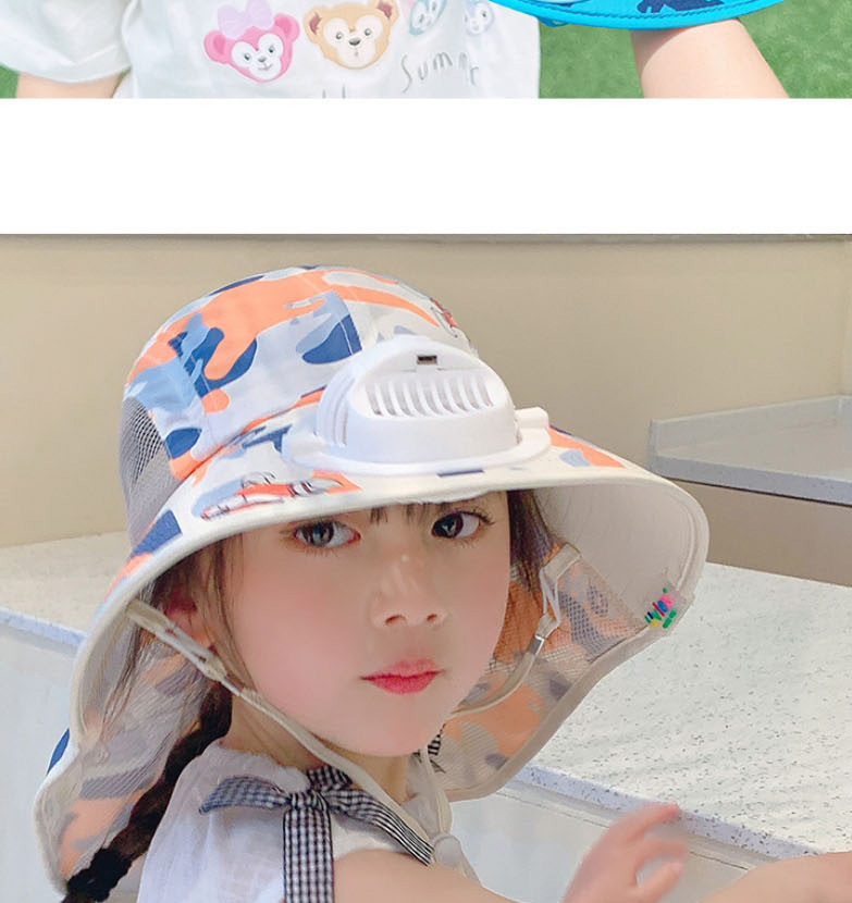 Fashion Empty Big Hat Brim - Glitter Cartoon Rabbit【send Windproof Rope】 Pc Printing Woven Large Brim Empty Top Children