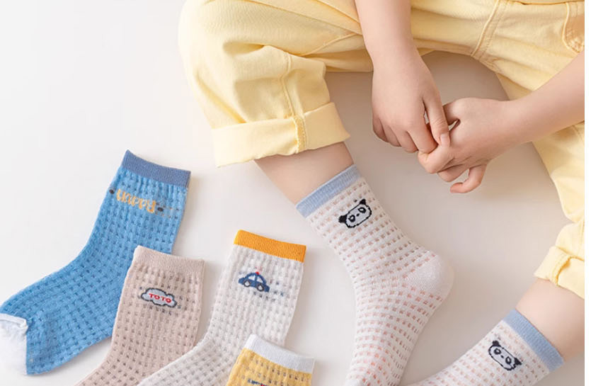 Fashion Cute Trendy Socks [5 Pairs Of Soft And Thin Cotton] Cotton Printed Children