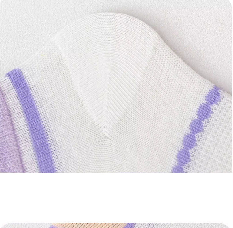 Fashion Bubble Flower [breathable Mesh Socks 5 Pairs] Cotton Printed Children