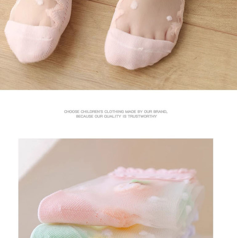 Fashion Crystal Dragonfly [summer Ice Silk 5 Pairs] Df1045 Pure Cotton Mesh See-through Middle Tube Socks,Fashion Socks