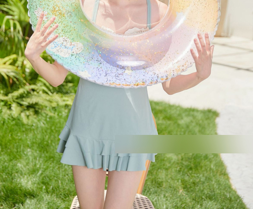 Fashion Sequin Rainbow 100# With Handle (450g) Suitable For Overweight Pvc Printing Swimming Ring,Swim Rings