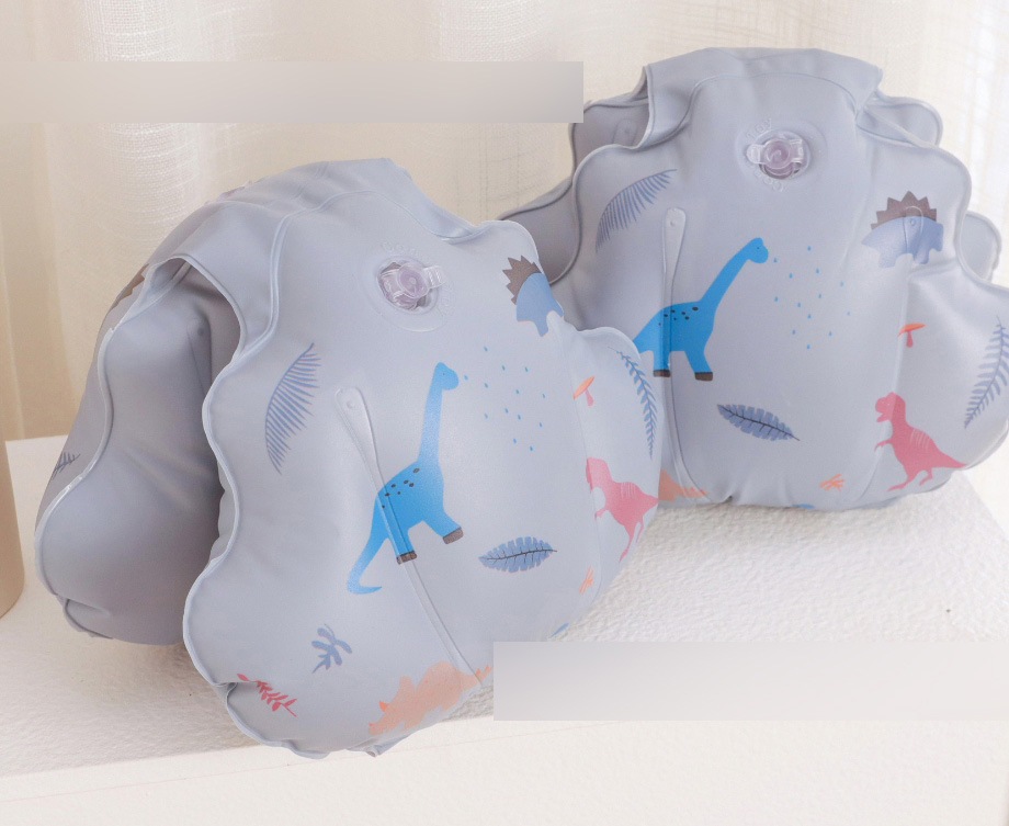 Fashion Retro - Blue Dinosaur Arm Circle Pvc Cartoon Children Swimming Double Airbag Floating Sleeves,Others