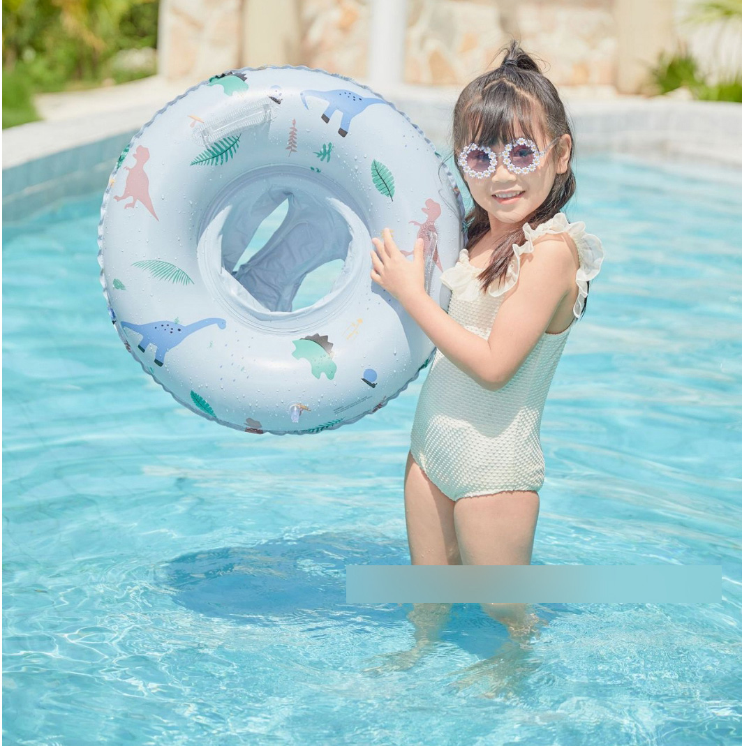 Fashion Retro - Blue Dinosaur Arm Circle Pvc Cartoon Children Swimming Double Airbag Floating Sleeves,Others