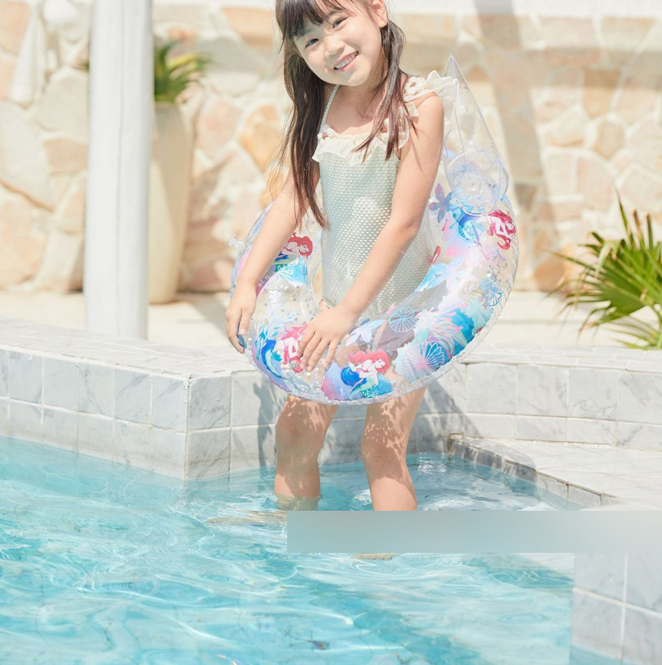 Fashion Pure Transparent Sequins Mermaid 90# (suitable For Adults) Pvc Sequined Mermaid Kids Swimming Ring,Swim Rings