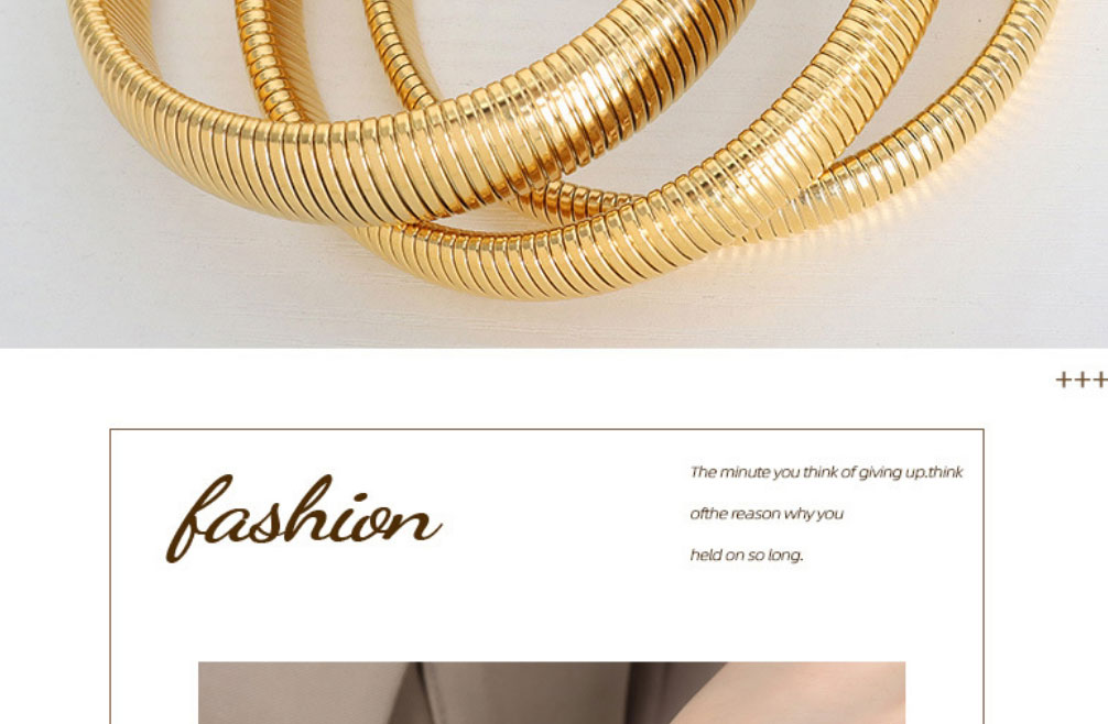 Fashion Gold Bracelet-1.2cm Metal Thread Bracelet,Bracelets
