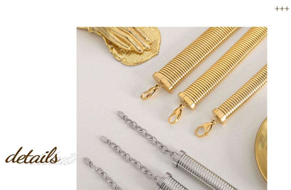 Fashion Gold Bracelet-1.6cm Metal Thread Bracelet,Bracelets