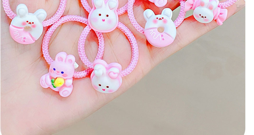 Fashion 1# Flower A [without Paper Card] Resin Flower Hair Rope Set,Hair Ring