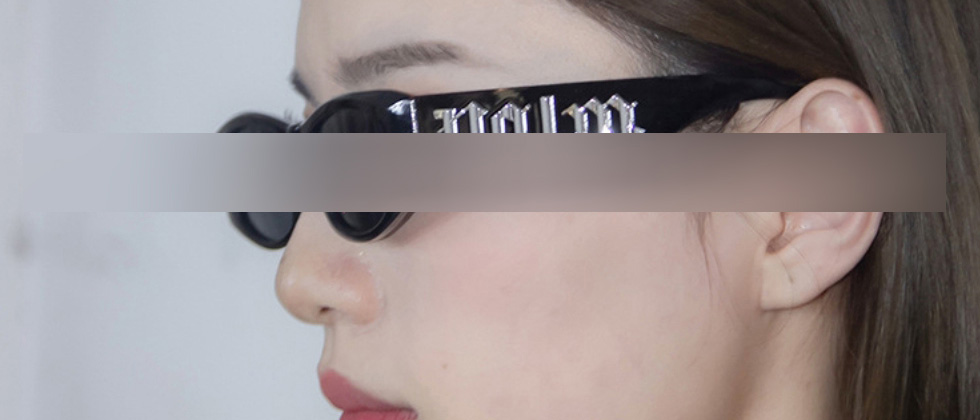 Fashion Transparent Color Pc Letter Small Frame Sunglasses,Women Sunglasses