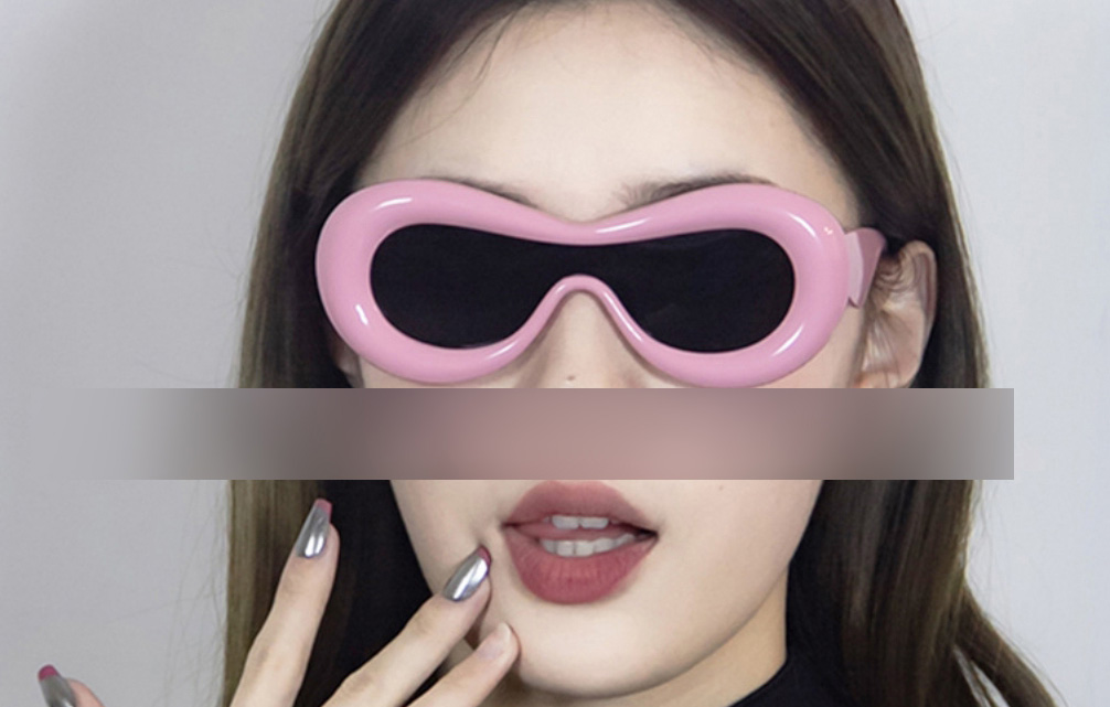 Fashion Black Plastic One Piece Sunglasses,Women Sunglasses