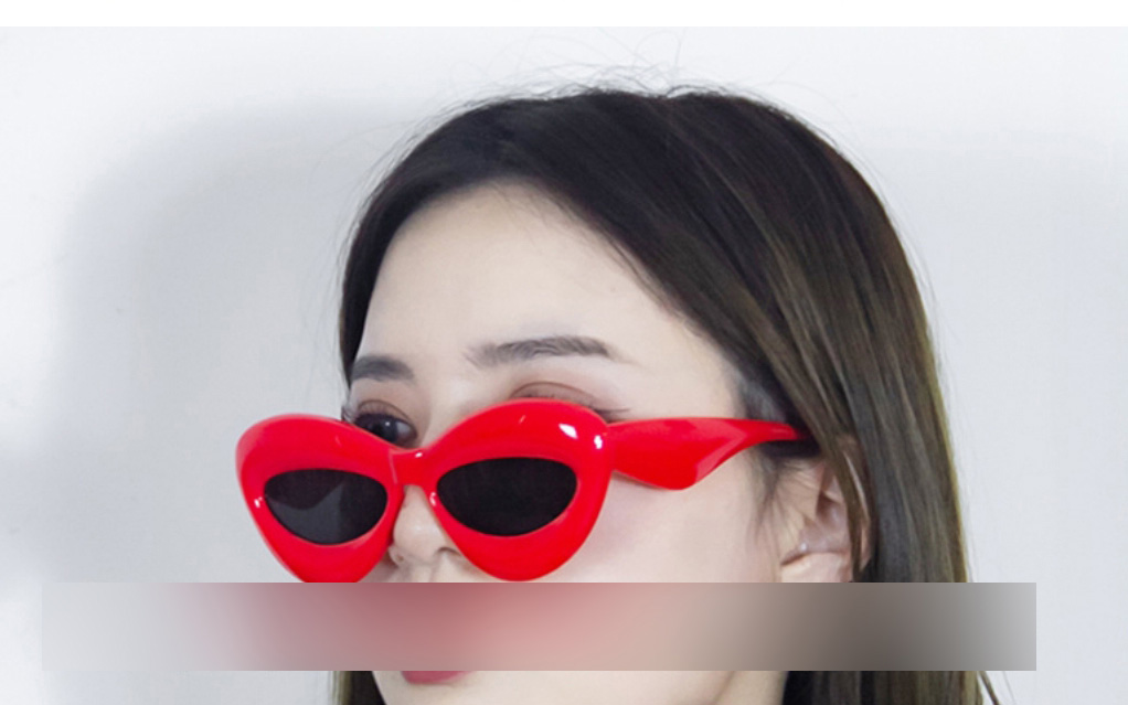 Fashion Red Plastic Cat Eye Bubble Sunglasses,Women Sunglasses