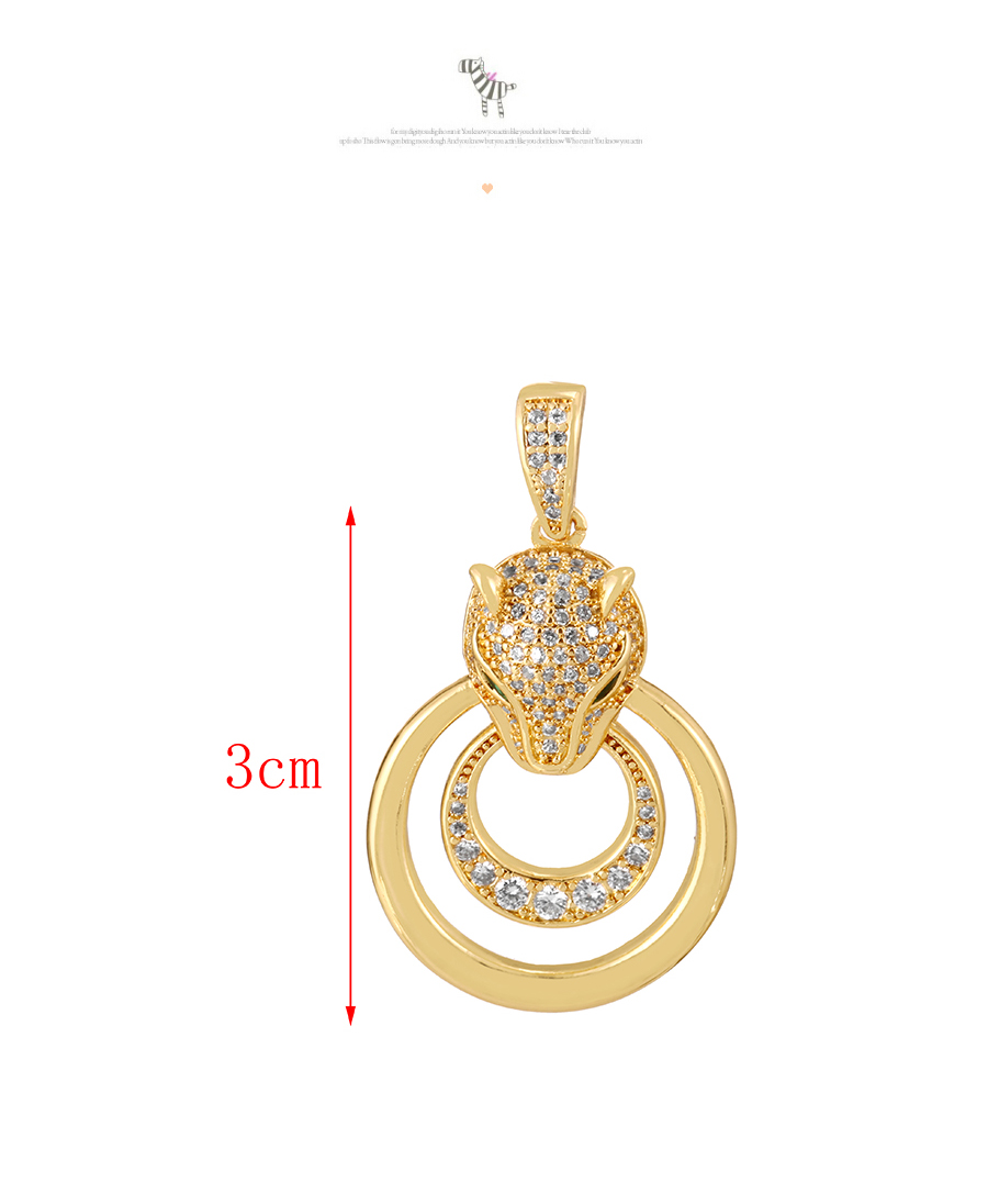 Fashion Golden 6 Copper Inlaid Zircon Hollow Heart Pendant Accessories,Jewelry Findings & Components