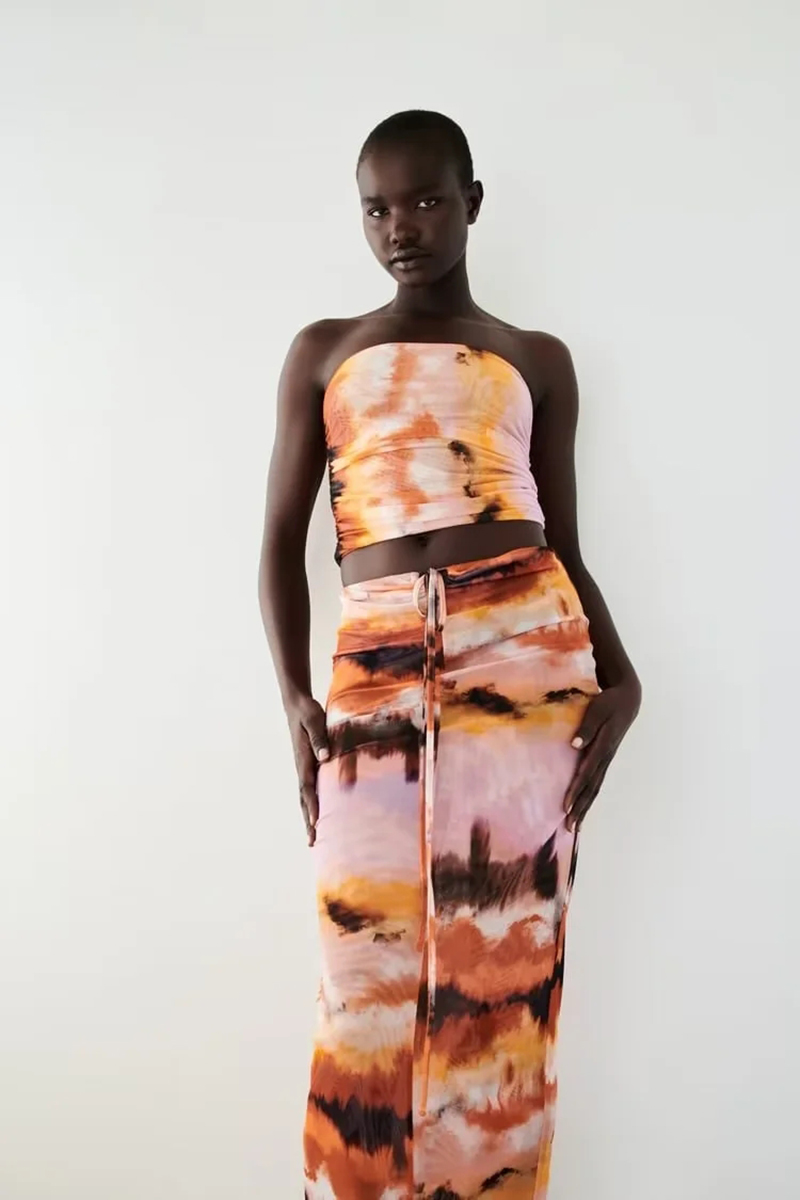 Fashion Printing Printed Tulle Skirt,Skirts