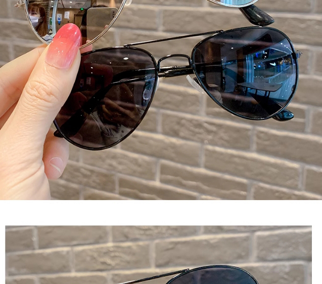 Fashion Fashion Black Pc Double Beam Sunglasses,Women Sunglasses